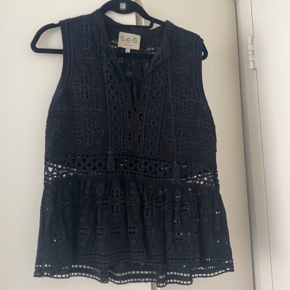 Sea New York eyelet v neck top (4)